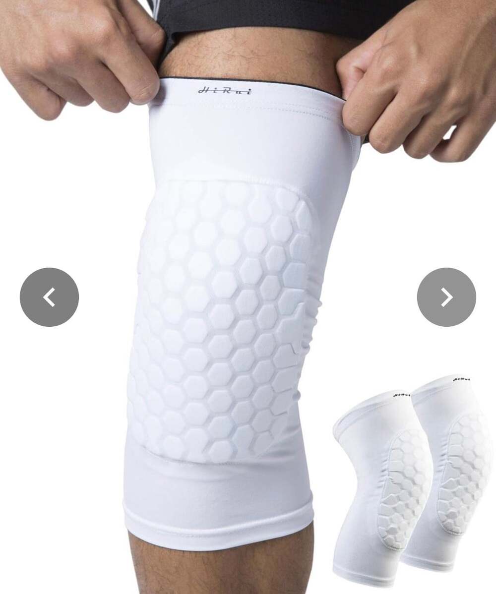 HiRui Honeycomb Knee Pads Size X-Small White 1 Pair Sports Protective Gear